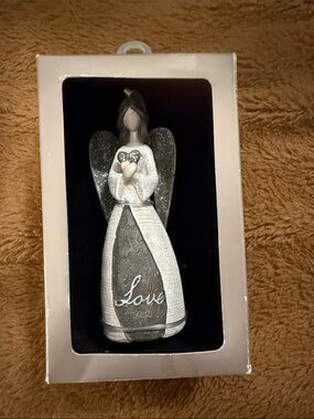 St Nicholas Square spiritual Angel wings Ornament Love glitter NIB